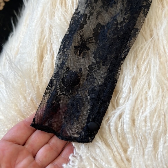 Free People Black Laced Mini Dress - Picture 7 of 10